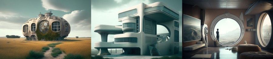 Bauen - Wohnen - Leben im Wandel der Zeit: Technologie trifft Design (c) 2023 Midjourney AI, Lizenz: CC BY-NC 4.0