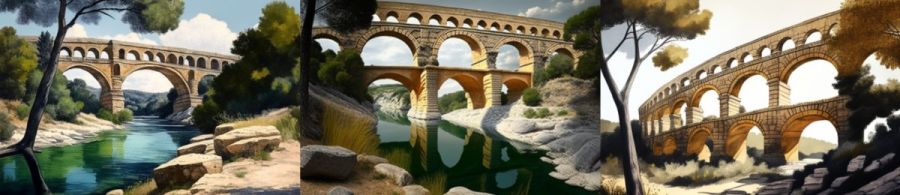 Pont du Gard Nimes Frankreich: Eine der bekanntesten r&ouml;mischen Aqu&auml;dukte in Frankreich.