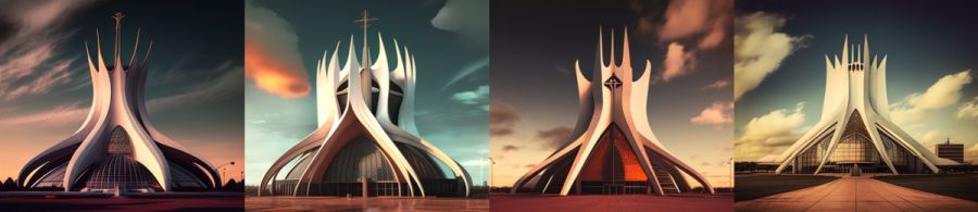 The Cathedral of Brasilia Brasilien: Eine beeindruckende Kirche in der Hauptstadt Brasiliens, die als Meisterwerk moderner Architektur gilt.