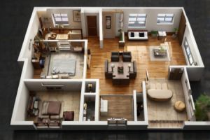 Gemütlich Wohnungen einrichten mit Online 3D-Raumplanern - Bild: BauKI / BAU.DE Gemütlich Wohnungen einrichten mit Online 3D-Raumplanern - Bild: BauKI / BAU.DE