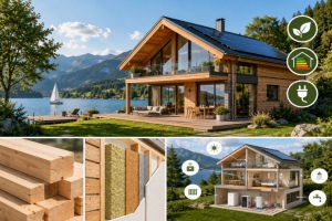 Nachhaltige Ferienimmobilien: Warum Holzbauweise, D&auml;mmung und Energieeffizienz an Bedeutung gewinnen - Bild: BauKI / BAU.DE