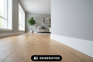 Sockelleisten richtig ausw&auml;hlen und verlegen - Bild: KI-generiert / BAU.DE