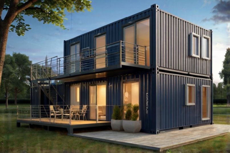 Ein Container-Haus ist eine innovative Wohnform, die aus recycelten oder neuen Frachtcontainern besteht.