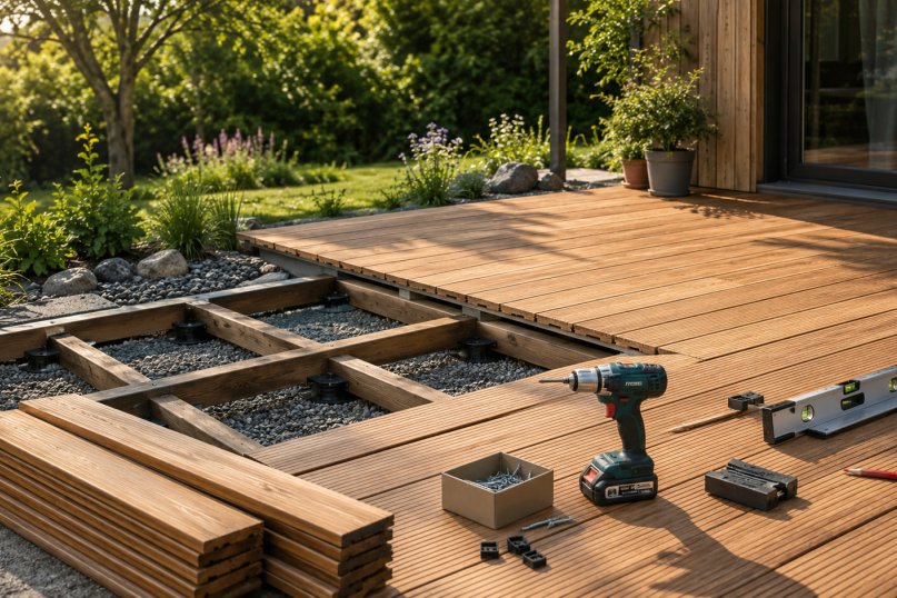 Thermoholz ist Holz, das durch ein spezielles thermisches Verfahren veredelt wird, um seine Eigenschaften f&uuml;r den Au&szlig;enbereich zu verbessern.