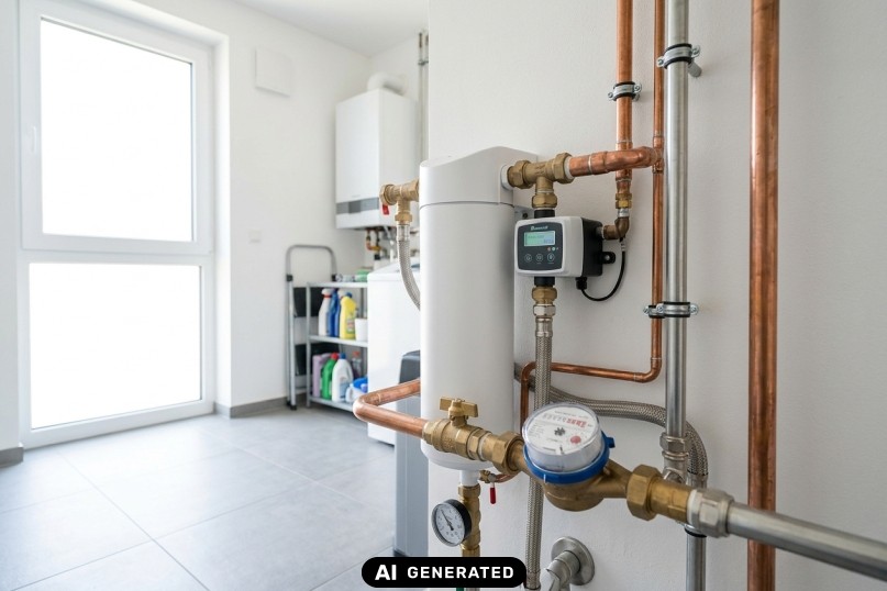 Fachgerechter Einbau eines Kalkschutzsystems im Haus