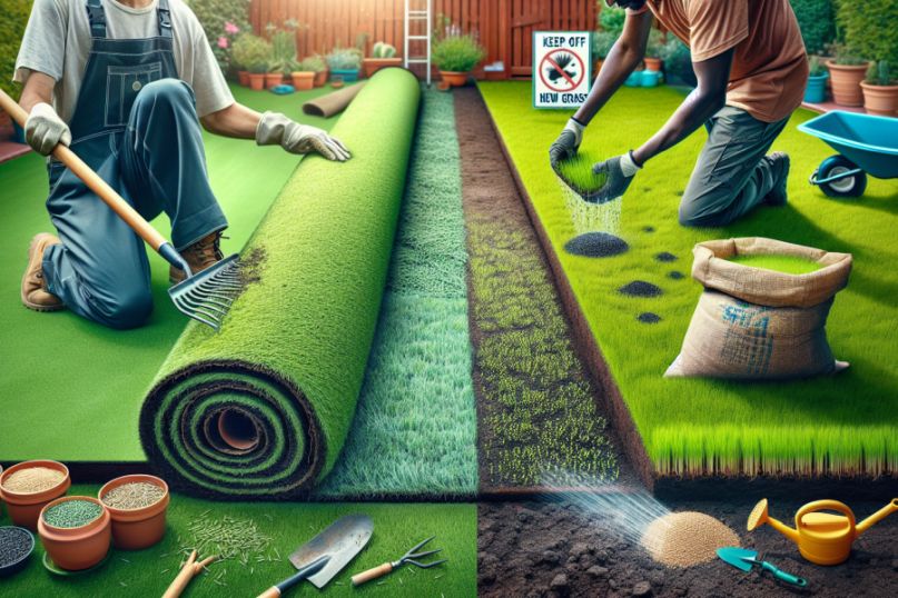 Die Vorteile und Nachteile von Rollrasen und Saatrasen im &Uuml;berblick