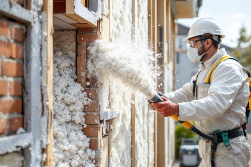 Die Einblasd&auml;mmung ist eine Methode der W&auml;rmed&auml;mmung, bei der D&auml;mmmaterialien wie z.B. Mineralwolle, Zellulose oder Schaumstoff in Hohlr&auml;ume eingebracht werden.