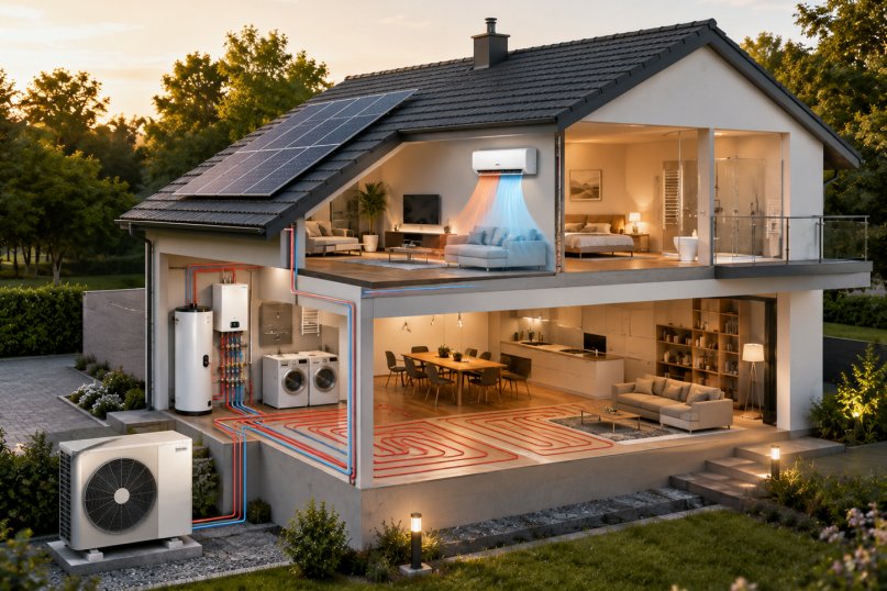 Eine Klimaanlage ist ein technisches System zur Regulierung der Raumtemperatur, Luftfeuchtigkeit und Luftqualit&auml;t in Geb&auml;uden, Fahrzeugen oder anderen geschlossenen Bereichen.