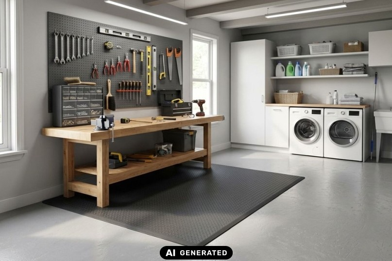 Ergonomische Bodenbel&auml;ge f&uuml;r Werkstatt und Hauswirtschaftsraum: Warum langes Stehen auf hartem Boden R&uuml;cken und Gelenke belastet